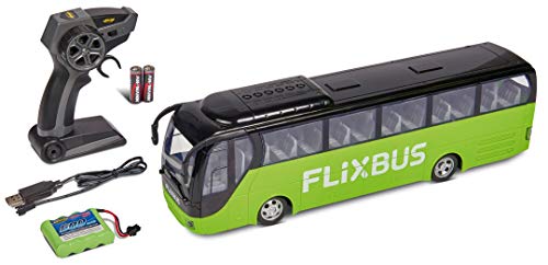 Carson Modellsport-Carson 500907342 FlixBus 2.4GHz-100% Listo para Conducir, autobús Juguete, Coche teledirigido, para niños a Partir de 8 años, Tiempo de conducción Aprox. 60 min, Color Verde