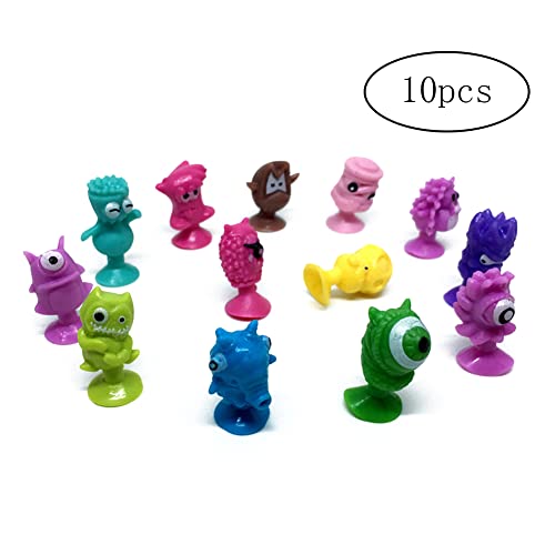 cdzhouji 10pcs Kids Dibujos Animados Little Monsters Figuras De Acción Juguetes Mini Monster Sucker Suction Cup Toys - Color Aleatorio