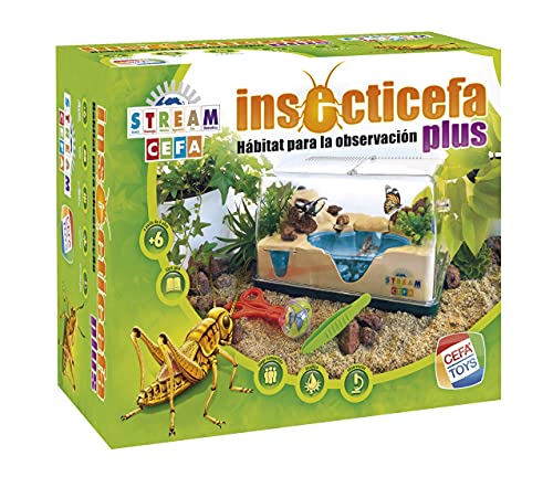 Cefa Toys- Insectisefa Plus, Hábitat Natural de Criaturas Acuáticas y Terrestres, Apto para Niños a Partir de 6 años, Color Verde (21852)