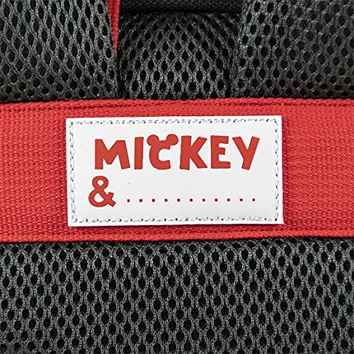 CERDÁ LIFE'S LITTLE MOMENTS, Mochila Escolar de Mickey Mouse-Licencia Oficial Disney para Niños, Rojo, Edades recomendadas-3-6 años