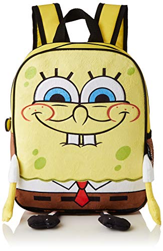 CERDÁ LIFE'S LITTLE MOMENTS, Mochila Infantil Bob Esponja con Aplicaciones de Color Amarillo-Licencia Oficial Nickelodeon Unisex niños, Multicolor, 260X310X100MM