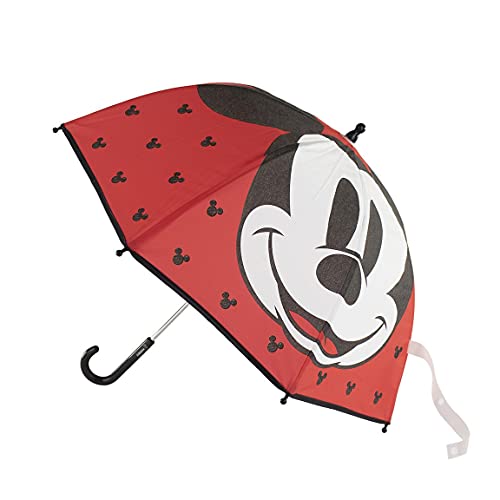 CERDÁ LIFE'S LITTLE MOMENTS-Paraguas Niño Mickey Mouse de Color Rojo-Licencia Oficial Disney, (2400000596)