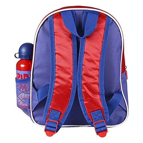 Cerdá, Mochila con Botella de Agua Infantil de Spiderman-Licencia Oficial Marvel Studios Unisex niños, Multicolor, 250X310X100MM