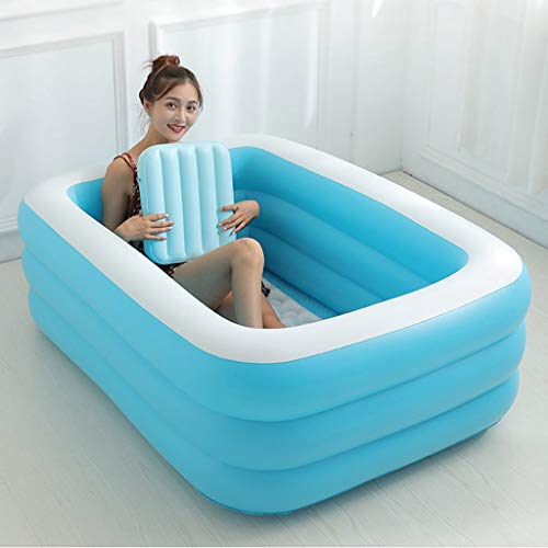 CHANG XU DONG SHOP Ampliación de la bañera Inflable Piscina Inflable jacuzzis bañeras inflado tinas con Bomba de Aire for inflar con Aire Plegable Durable for Adultos Bañeras