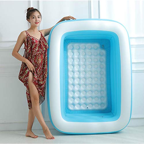 CHANG XU DONG SHOP Ampliación de la bañera Inflable Piscina Inflable jacuzzis bañeras inflado tinas con Bomba de Aire for inflar con Aire Plegable Durable for Adultos Bañeras