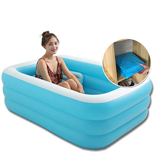 CHANG XU DONG SHOP Ampliación de la bañera Inflable Piscina Inflable jacuzzis bañeras inflado tinas con Bomba de Aire for inflar con Aire Plegable Durable for Adultos Bañeras