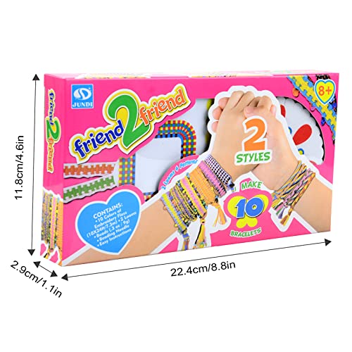 CHMMY DIY Kit de Pulsera Amistad Arte y Manualidades para Niñas Conjunto de Cuentas de Cuerdas de Colores Conjuntos de Manualidades con Tablero Tejido para Niños 3 4 5 6 7 8 9 Años Regalo para Niñas