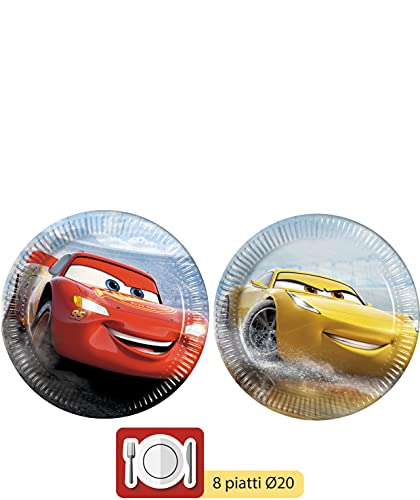 Ciao- Kit Mesa Fiesta Party Disney Cars Legend of The Track para 8 (44 Piezas), Multicolor, 24 personas (Y4622)