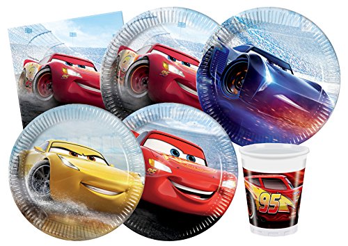 Ciao- Kit Mesa Fiesta Party Disney Cars Legend of The Track para 8 (44 Piezas), Multicolor, 24 personas (Y4622)