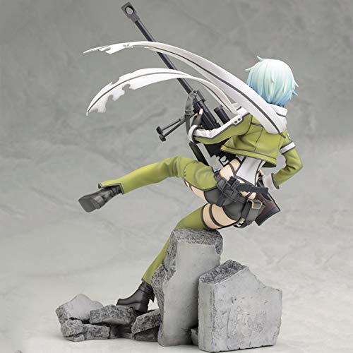 CLDP Sword Art Online Ⅱ Asada Shino Ggo Figura De Acción Cruzando Obstáculos Estatua De Anime para Niños Regalos De Juguete High 9 Pulgadas