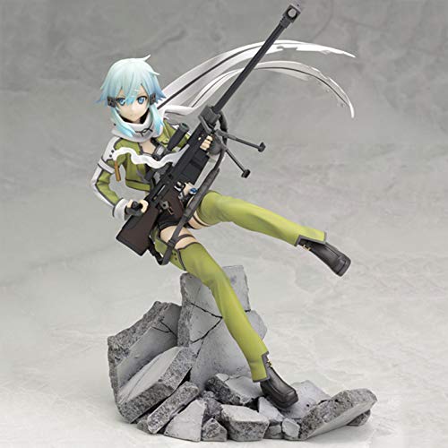 CLDP Sword Art Online Ⅱ Asada Shino Ggo Figura De Acción Cruzando Obstáculos Estatua De Anime para Niños Regalos De Juguete High 9 Pulgadas