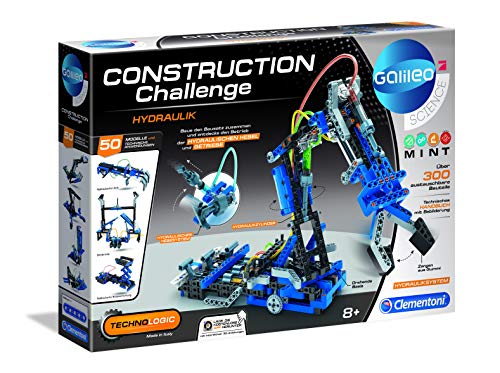 Clementoni 59132 Galileo Science - Construction Challenge Hidráulico - Kit de construcción de Brazo hidráulico, mecánica y técnica, Juguete para niños a Partir de 8 años, Ideal para Navidad