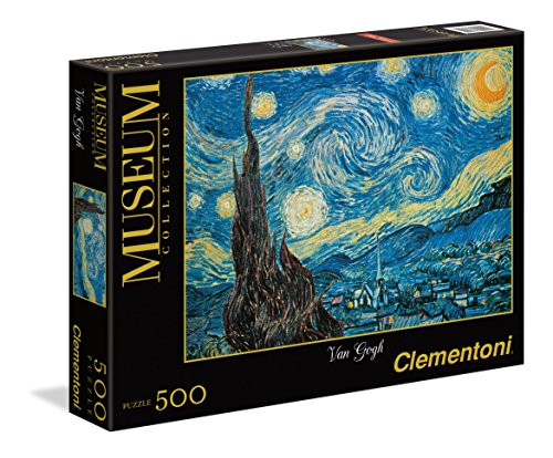 Clementoni- Noche Estrellada Van Gogh Los Pingüinos De Madagascar Puzzle 500, Piezas, Multicolor (30314.4)