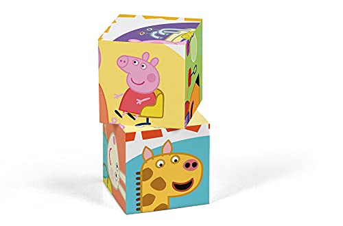 Clementoni Peppa Pig-Puzzle 3 años – Cubos de 6 Piezas – Play For Future – Materiales 100% reciclados – Fabricado en Italia, Rompecabezas para niños, Dibujos Animados, Multicolor (44009)