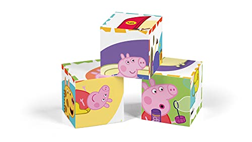 Clementoni Peppa Pig-Puzzle 3 años – Cubos de 6 Piezas – Play For Future – Materiales 100% reciclados – Fabricado en Italia, Rompecabezas para niños, Dibujos Animados, Multicolor (44009)