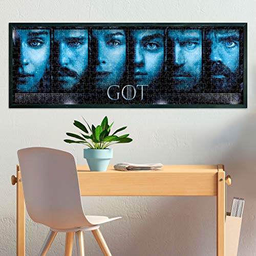 Clementoni- PZL 1000 Panorama Juego DE Tronos Game of Thrones Puzzle Adulto, Multicolor (39590)