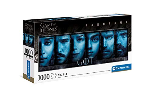 Clementoni- PZL 1000 Panorama Juego DE Tronos Game of Thrones Puzzle Adulto, Multicolor (39590)