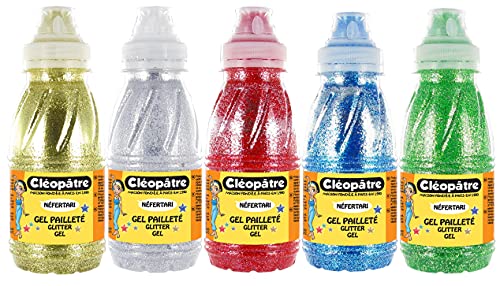 Cleopatre - GP250x5A - Lote de 5 frascos de gel brillante, 250 ml