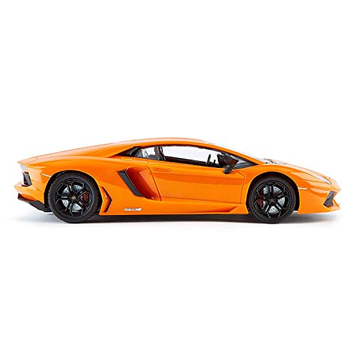 CMJ RC Cars con Licencia Oficial Mando a Distancia Lamborghini IN 30cm Tamaño 1:14 Escala en Lambo Naranja