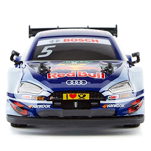 CMJ RC Cars ™ Audi RS5 DTM Coche de Control Remoto con Licencia Oficial 1:24 Escala 2.4Ghz Azul / Red Bull