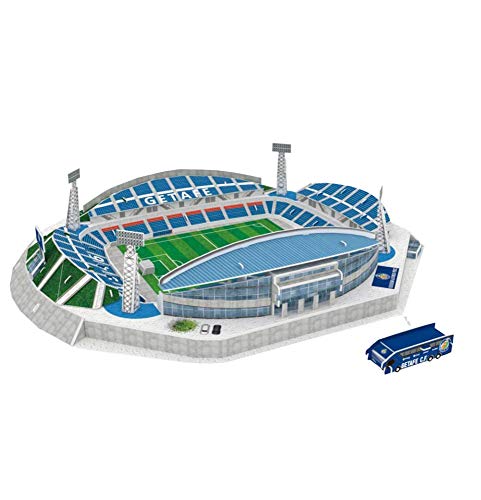 CMO Modelo de Rompecabezas Deportivo en 3D, Modelo de Rompecabezas Getafe Stadium, Juguetes y Regalos para niños, 16 Pulgadas × 14,2 Pulgadas × 3,3 Pulgadas