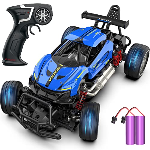 Coches Teledirigidos para Niños-Grado de Juguete: VATOS Escala 1:20 Aleación 2WD Velocidad máxima 20 km/h Coche RC Todoterreno｜Camión RC de 2,4 GHz con 2 baterías Recargables para niños y niñas