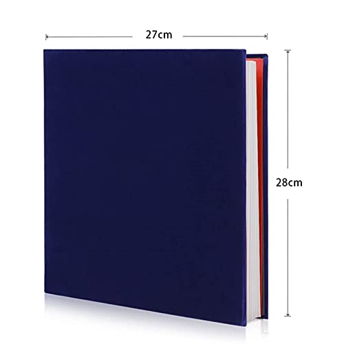 Colección de álbumes Blue Photo Album Scrapbook Tercera de terciopelo Páginas gruesas con película protectora Guardar imágenes de forma permanente, la mejor opción de regalo Empresa de bodas, familia,