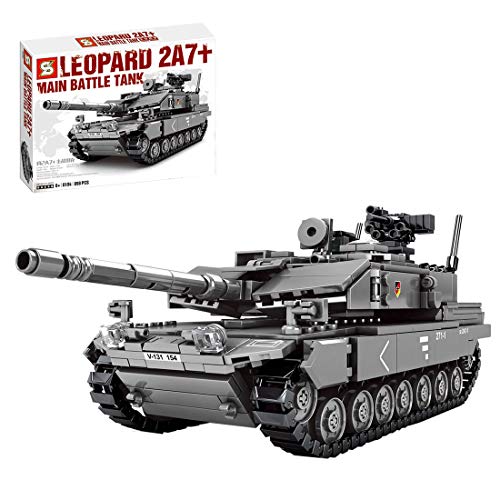 ColiCor Tanques Militares Modelo de Bloques de Construcción, 898pcs WW2 German Leopard 2A 7 Tanque Modelo, Compatible con Lego