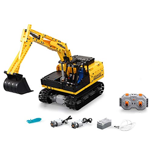 ColiCor Technic - Juego de bloques de construcción para excavadora (544 unidades, 2,4 G, 4 canales, control remoto, con 2 motores, compatible con Lego Technic)