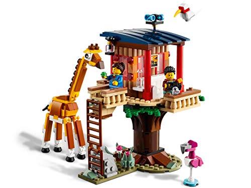 Collectix Lego Set Creator 31116 Safari 3 en 1 - Casa de árbol de safari y cuaderno Explorer n.º 10 (aceracercos, conocimientos), incluye bolsa de plástico con energía eólica 11952