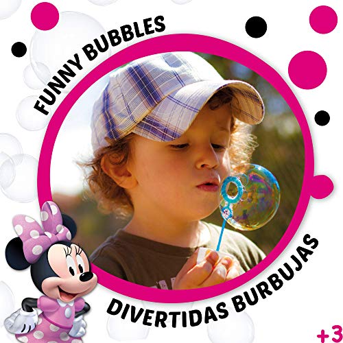 ColorBaby - Caja 36 pomperos, pompero Minnie, 60 ml, pomperos para niños, regalos cumpleaños niños, minnie mouse, decoración cumpleaños minnie, infantil, juguete burbujas jabón