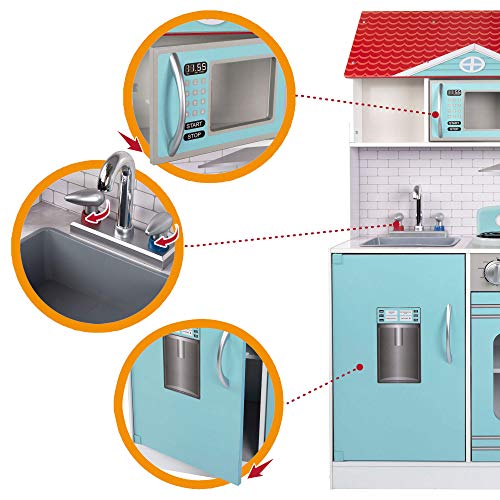 ColorBaby- Cocinita de madera y casa de muñecas 2 en 1 (85292)