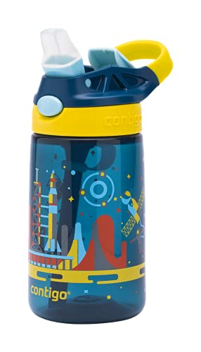 Contigo Gizmo Flip Botella, Unisex-Baby, Nautical Blue with Space, 420 ml