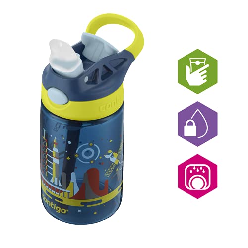 Contigo Gizmo Flip Botella, Unisex-Baby, Nautical Blue with Space, 420 ml