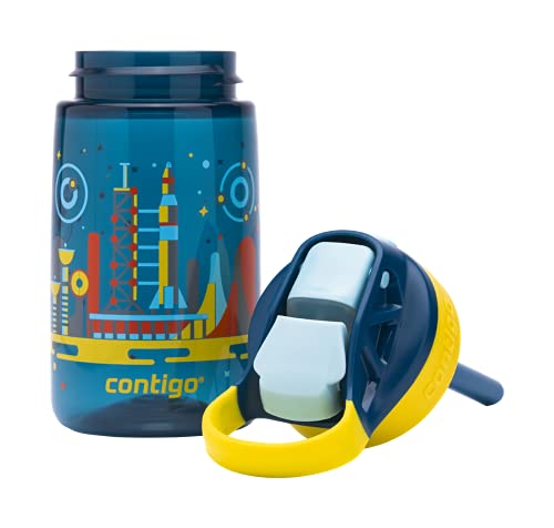 Contigo Gizmo Flip Botella, Unisex-Baby, Nautical Blue with Space, 420 ml