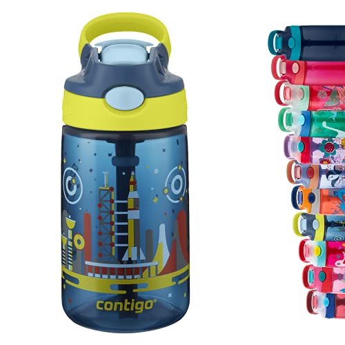 Contigo Gizmo Flip Botella, Unisex-Baby, Nautical Blue with Space, 420 ml