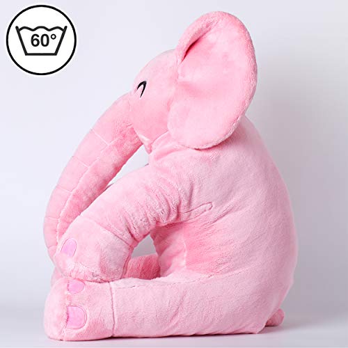 corimori® - Elefante Mara, Peluche XXL Grande de 60 cm para niños pequeños, Mullido y Suave, Calidad Suave, Color Rosa.