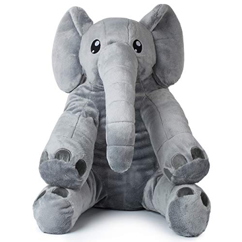 corimori- Nuru el Elefante (6+ Modelos) Animal de Peluche Juguete Bebés Niños, 60cm, Color Gris (1849)