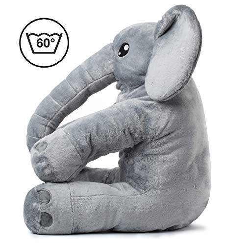 corimori- Nuru el Elefante (6+ Modelos) Animal de Peluche Juguete Bebés Niños, 60cm, Color Gris (1849)