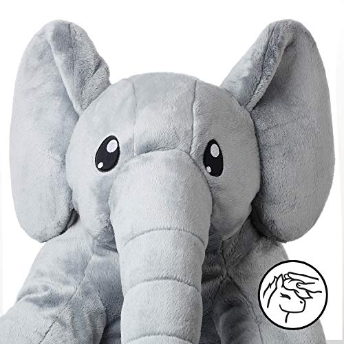 corimori- Nuru el Elefante (6+ Modelos) Animal de Peluche Juguete Bebés Niños, 60cm, Color Gris (1849)