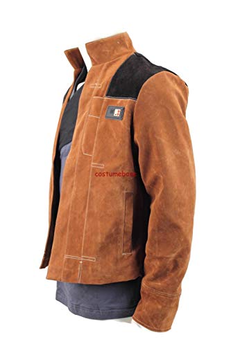 costumebase Star Wars Han Solo Story Premium Disfraz de chaqueta marrón de ante sintético (L)