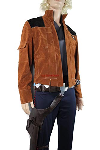 costumebase Star Wars Han Solo Story Premium Disfraz de chaqueta marrón de ante sintético (L)