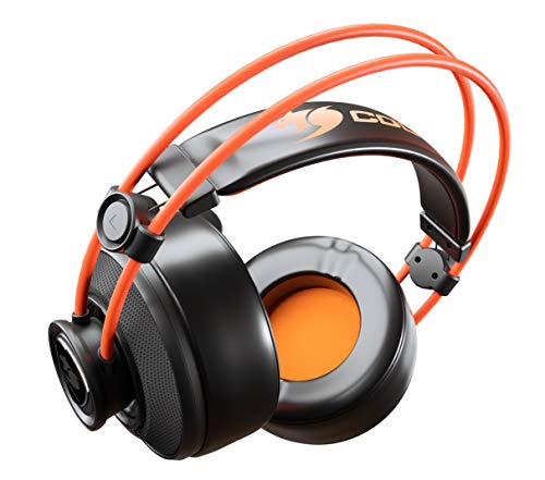 Cougar Immersa Ti - Auriculares para Videojuegos con micrófono y Control de Volumen, Ligeros, con cancelación de Ruido, Conector de 3,5 m para PC, PS4 (3H300P40T.0001)