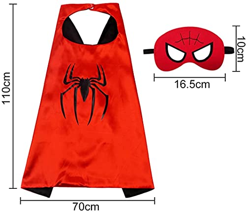 COXCAT Juguetes para Niños y Niñas Capes, Capa con Máscaras y Guantes Personaje para anime Cosplay - disfraces infantiles hallowen -Regalos para Cumpleaños Carnaval Fiesta (9pcs ) 