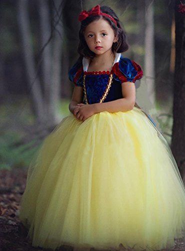 CQDY Vestido de Blancanieves, Disfraz de Princesa, Vestidos Elegantes, Disfraz de Hada, Disfraz de Cosplay, Vestido con Diadema