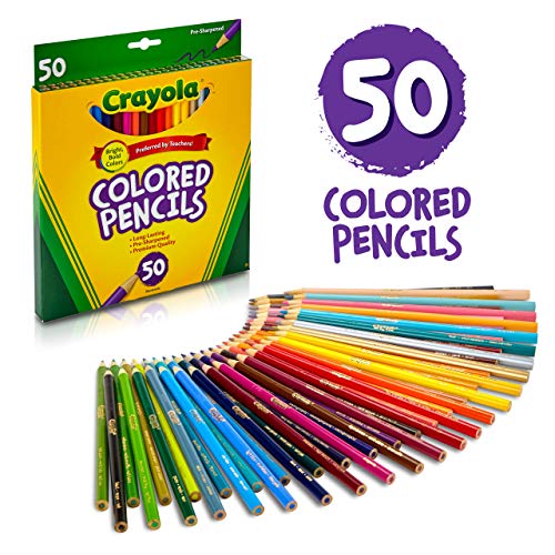 Crayola 50 lápices de colores, proyectos artísticos y colorear