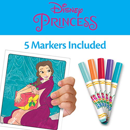 CRAYOLA 757003 - Plantillas para colorear y rotuladores, diseño de Princesa de Disney, multicolor, tamaño único