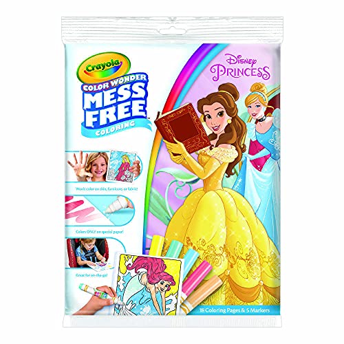 CRAYOLA 757003 - Plantillas para colorear y rotuladores, diseño de Princesa de Disney, multicolor, tamaño único