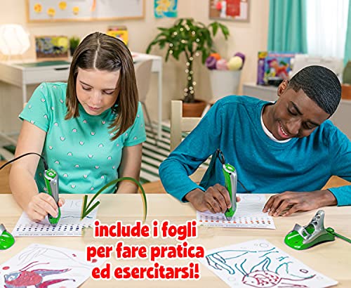 CRAYOLA- Super Pen Tigre – Cera para derretir y Crear Dibujos en Relieve, Actividades Creativas y Regalos para niños a Partir de 8 años, Color Plata/Verde (25-0395)