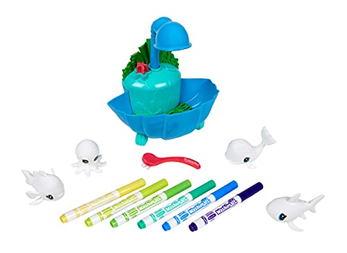 CRAYOLA- Washimals Ocean Pets Set Arrecife con 4 Animales Marinos para Decorar, lávalas y personalízalas Variados (919750.004)